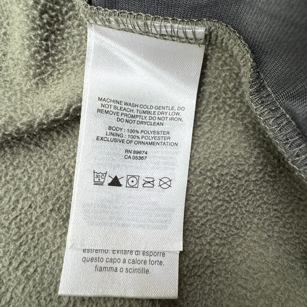 Mountain Hardware Fleece Mens Size XL Olive‎ Green Full Zip Hiking Gorpcore